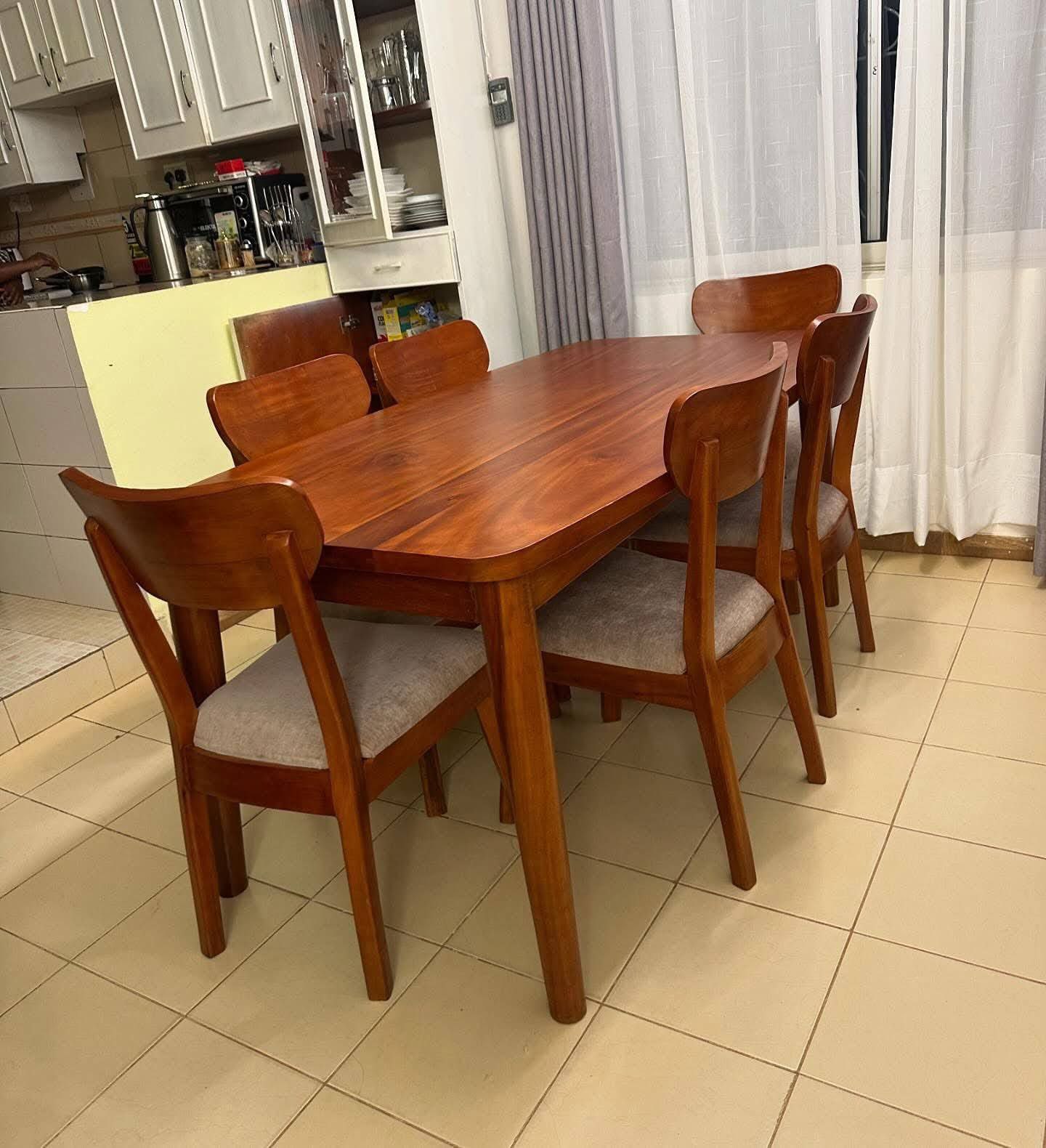 Modern Dining Set - Wooden table and matching chairs